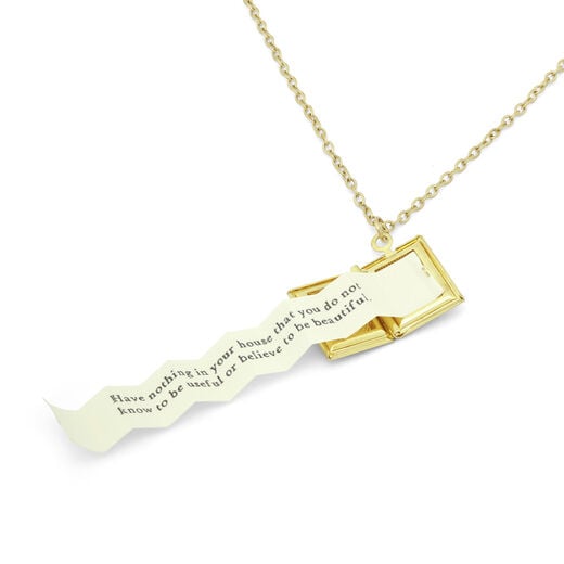 Victorian book locket necklace